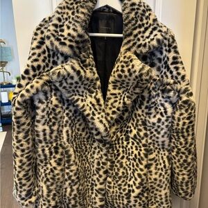 Dynamite Black and Cream Teddy Jacket